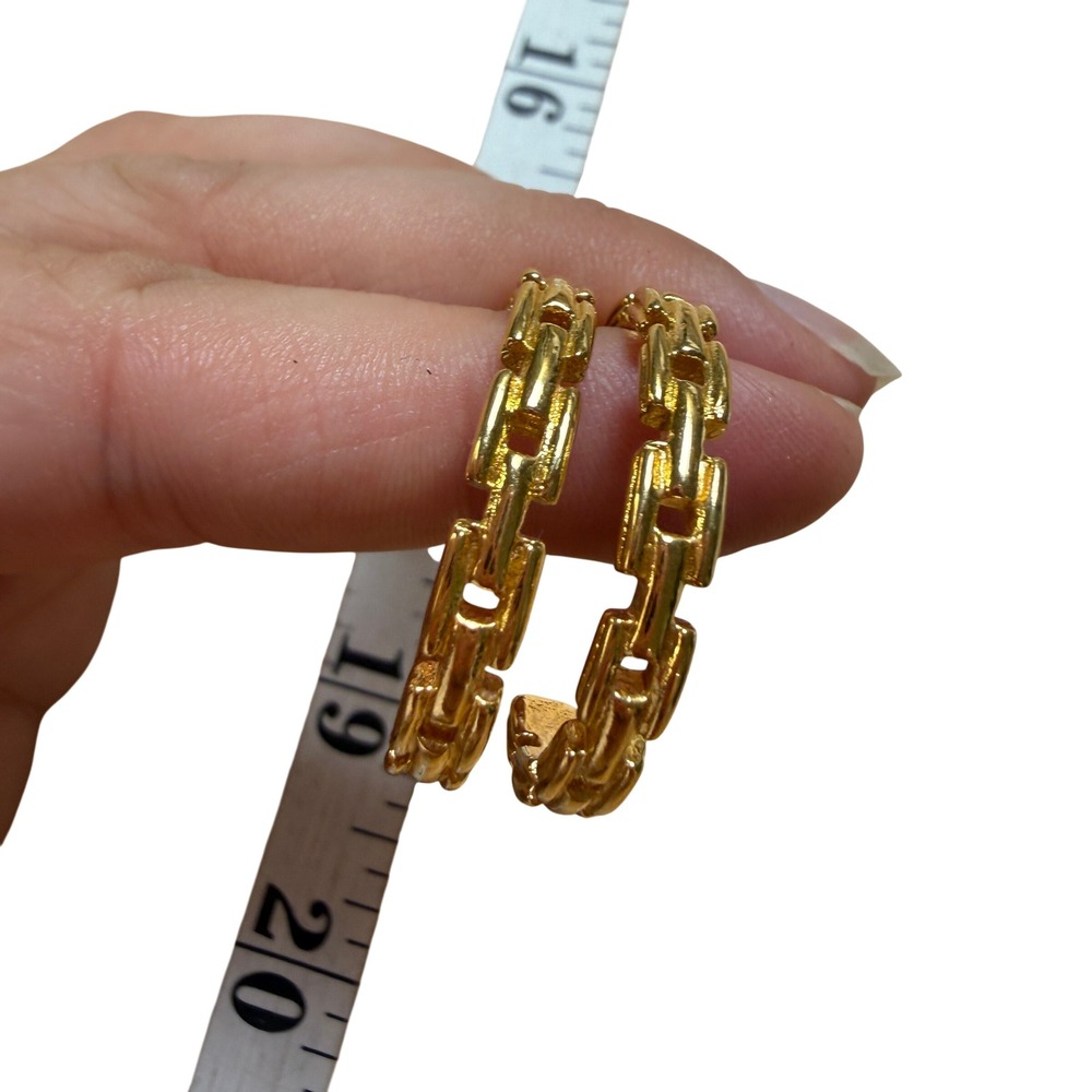 Anne Klein Gold Tone‎ Chunky Hoop Earrings